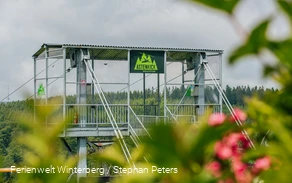 Die Startplattform der Zipline Astenkick.