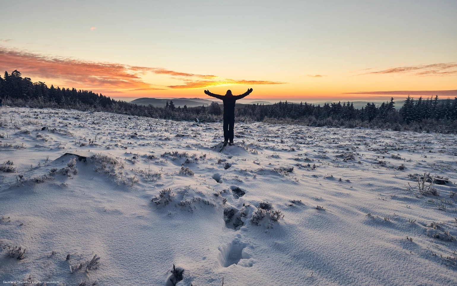 Sonnenuntergang Winterlicht