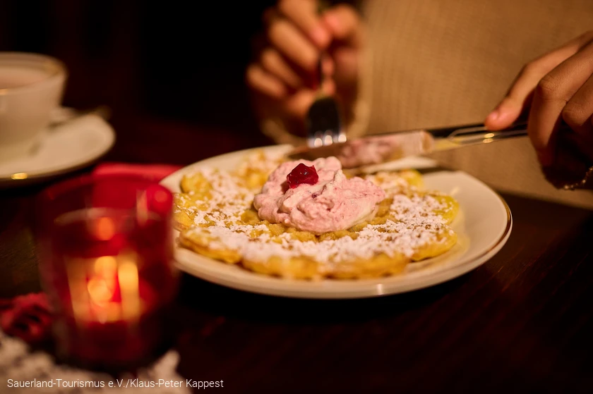 Waffel mit Quark